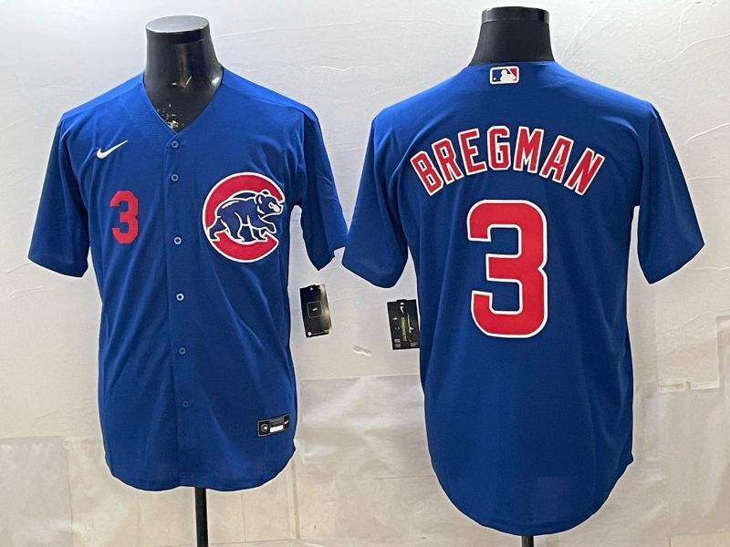 Men 2026 Chicago Cubs #3 Bregman Blue Game Nike MLB Jersey style 002